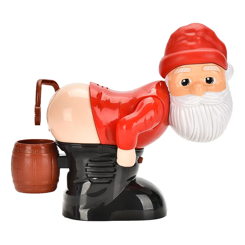 Cross-border explosion Santa Claus funny fart electric bubble machine children's light music bubble Christmas toys