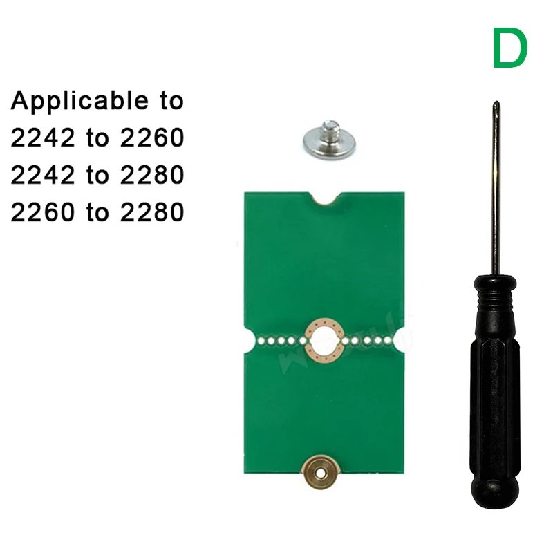 1PC Green NGFF M.2 SSD Adapter Card 2242 To 2280 2230 To 2280 Transfer Card Adapter Expansion Rack Board Riser Card Convert Card