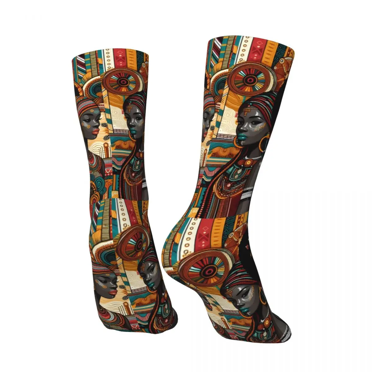 African Women Sock Printed Man Polyester
