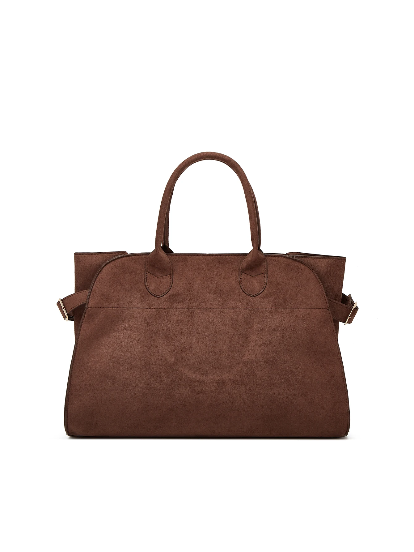 Stylish and Elegant Women's Suede Commuter Tote Bag, Large Capacity Portable Briefcase Travel Bag