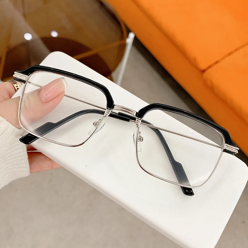 Square Reading Glasses Men Women Anti Blue Light Metal Frame Presbyopic Glasses Antifatigue Computer Eyewear +1.5 +2.0 +2.5 +3.0 image 4