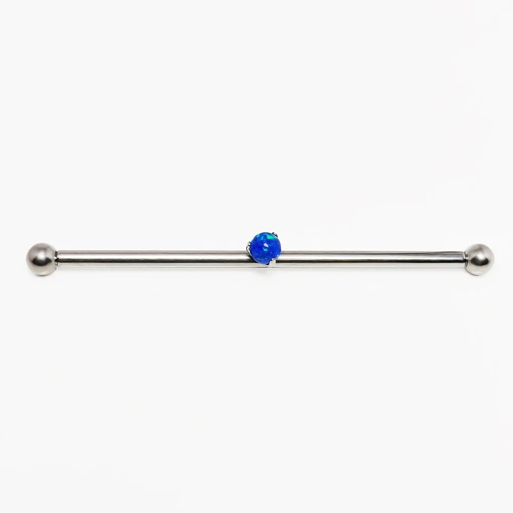 G23 Titanium Piercing Septum 14G Internal Thread Ear Bridge Opal Barbell Hinged Segment Earrings Double Ear Holes Body Jewelry