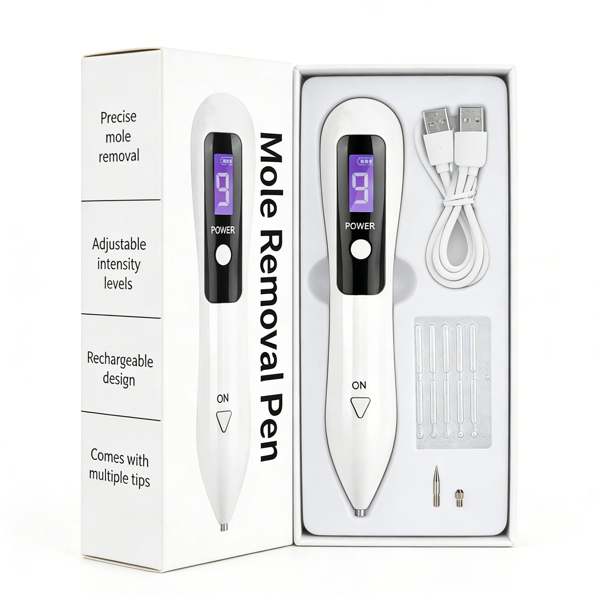 

Многофункциональный прибор для удаления родинок, 9 уровней мощности, USB-зарядка, инструмент для ухода за кожей, ЖК-дисплей, для удаления бородавок, веснушек, пигментных пятен, татуировок