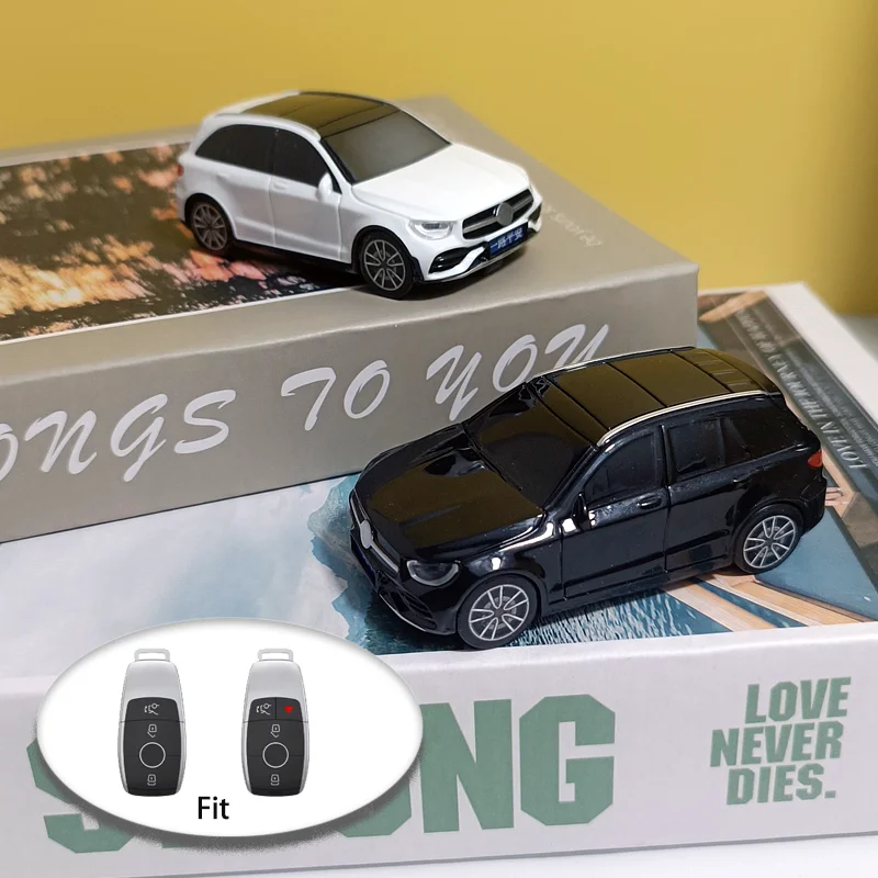 

Creative Gift Car Key Case for Benz GLC Model for Mercedes Benz CLE CLA GLB GLS W177 W205 W213 W222 X167 AMG Car Key Cover Fob