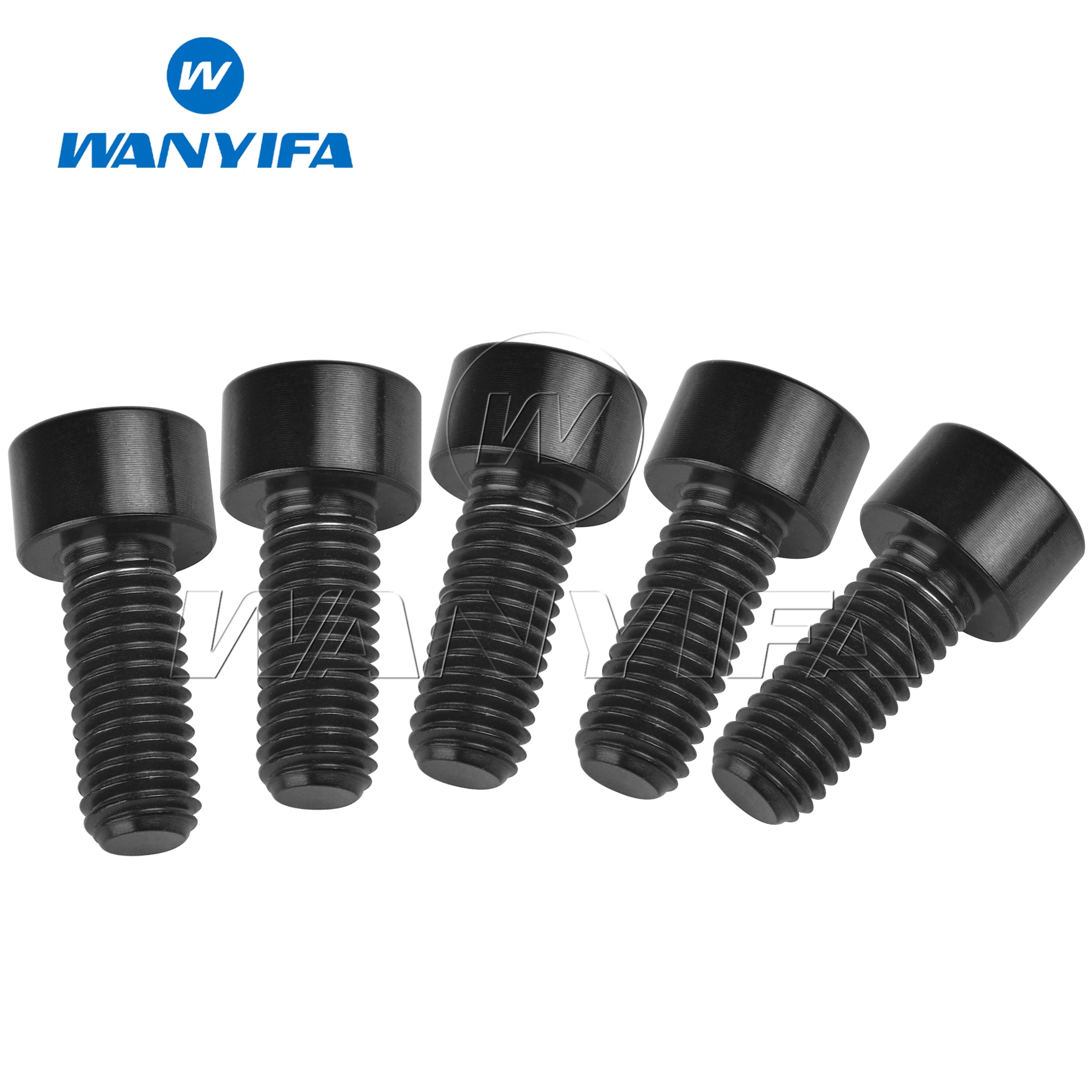 Wanyifa Titanium Ti Bolts M8x15 20 25 30 35 40 45 50 60 70mm Hex Head Pitch 1.25mm Screws for Bicycle Motorcycle Car 5/12PCS