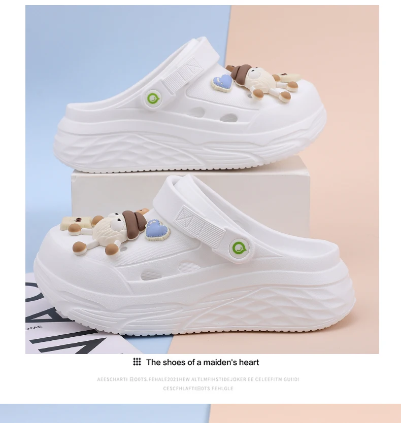 Platform Slippers Summer Women's Sandals 6cm  Ladies Outdoor Clogs Thick Street Beach Slides Girls Flip Flops Garden Shoes