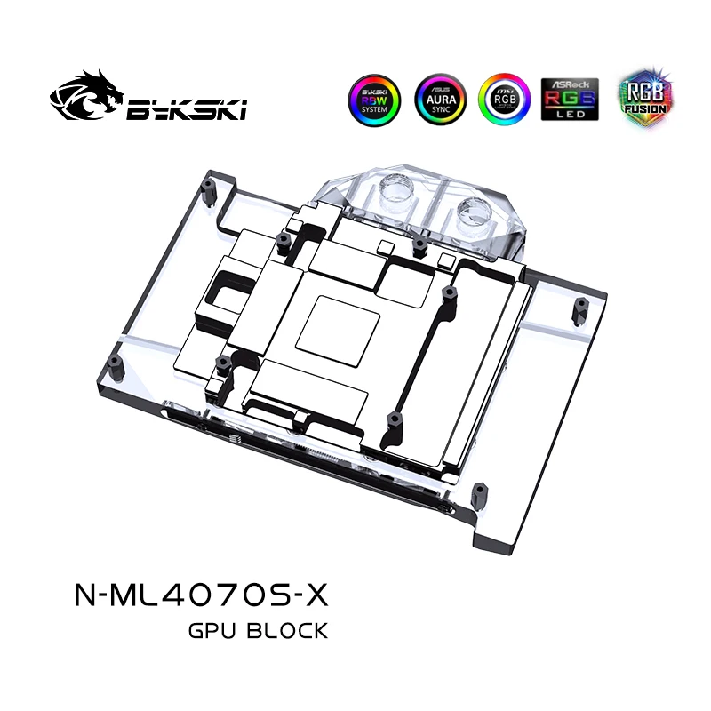 Imagem -02 - Bykski-bloco Gpu para Manli Rtx 4070 Super Gallardo Placa de Vídeo Refrigeração a Água Cobertura Completa Radiador de Cobre M3551 N693 N-ml4070s-x