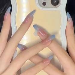 24Pcs/Set Full Coverage Waterproof Sticker Coffin False Nails Ballerina Press On Nail Set Seamless Removable Fake Nails Capsule