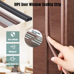 20M/10M Self-adhesive DIPE Door And Window Sealing Strip Soundproof Dustproof Foam Tape Anti-Collision Rubber Weather Striping