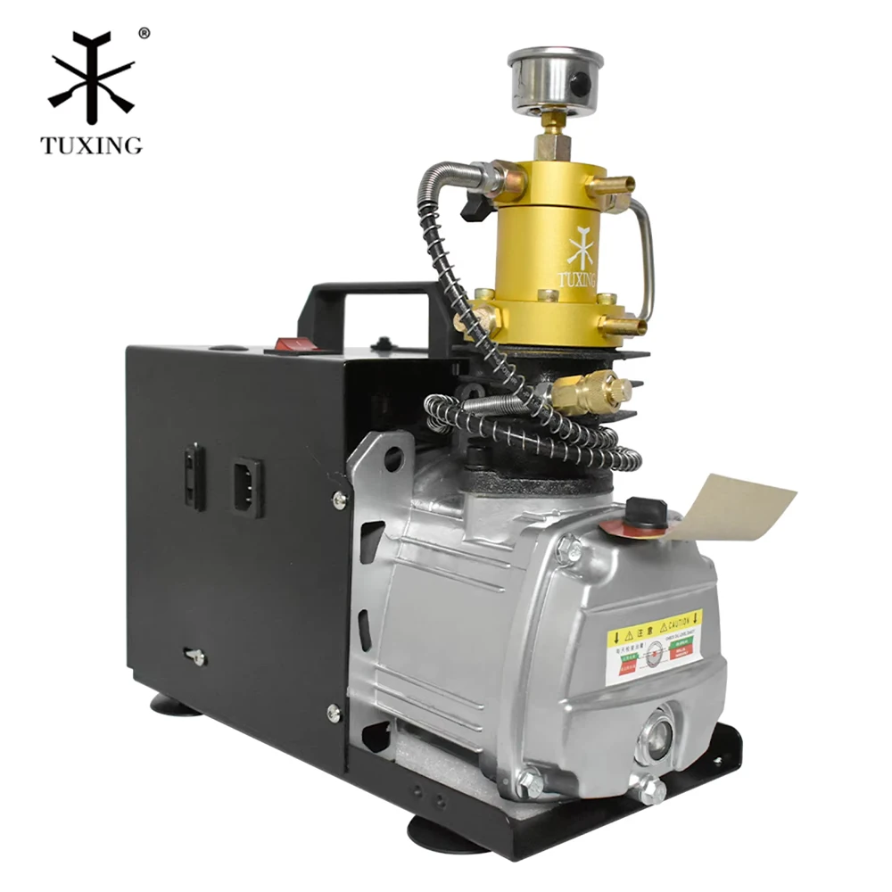 TUXING TXES031 300Bar 4500Psi PCP Air Compressor High Pressure Electric Compressor for Pneumatic Rifle Diving Scuba Inflation