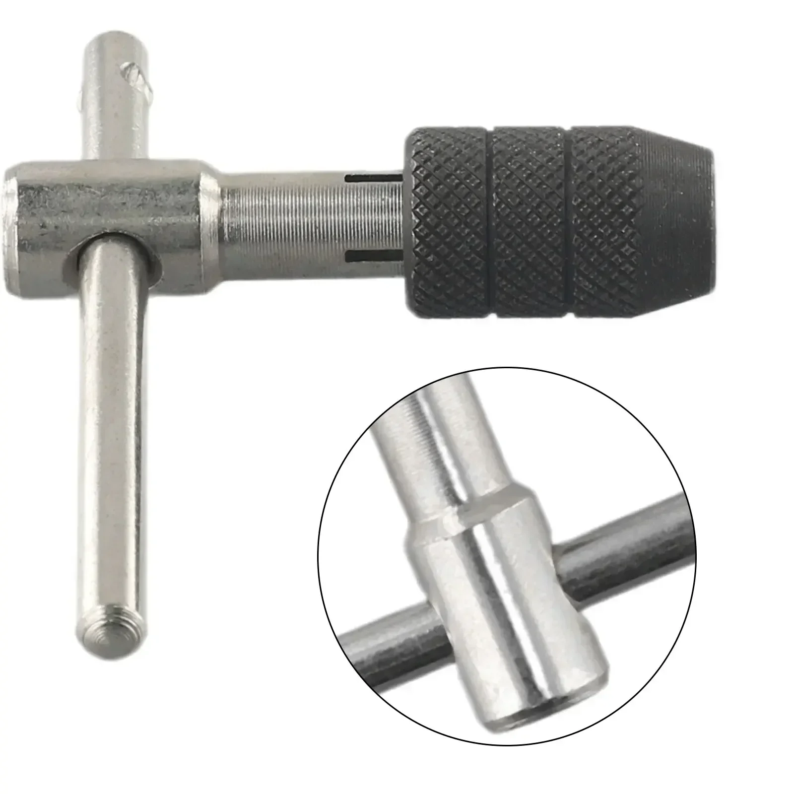 

Adjustable Silver T-Handle Ratchet Tap Holder Wrench M3-M8 M5-M8 M6-Machine Screw Thread Metric Plug T-shaped Tap