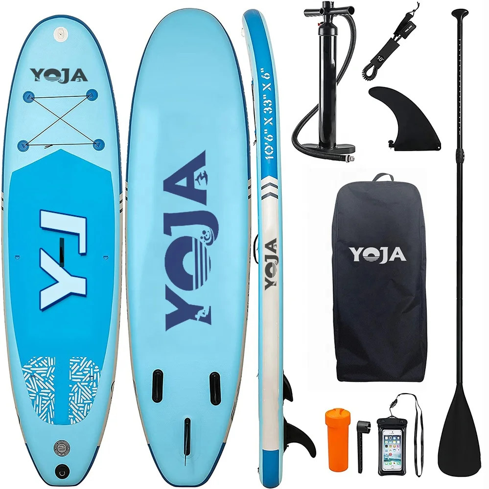 

2022 Blue Inflatable Sup Board 116 10.6*32* 6 Stand Up Paddle Surfboard Surf Fishing Standup Paddle Board With Manual Air Pump