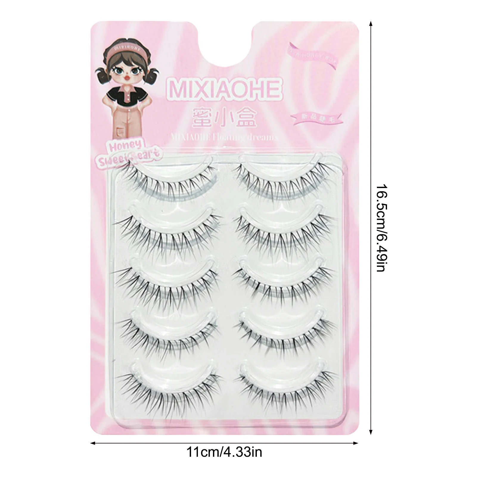 ขนตาปลอมแบบธรรมชาติ นุ่ม เบา รูปทรงตัววี ก้านใส สำหรับคอสเพลย์ ขนตาปลอมแบบเส้นหนา