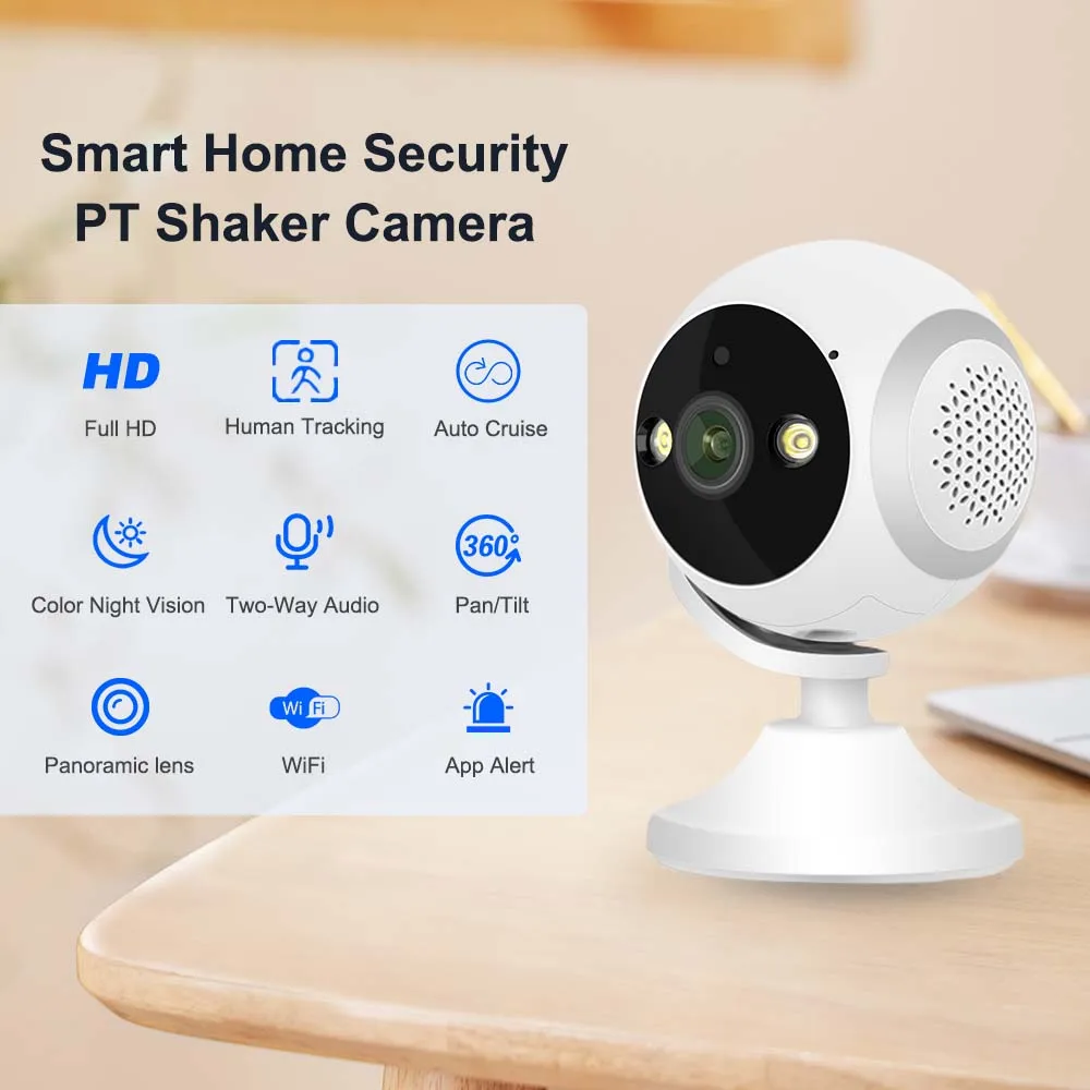 3MP 1296P Carecam Pro APP 120Degree Wide Angle Full Color Wireless PTZ IP Camera 3X Zoom Dual Screen Intercom Baby Monitor
