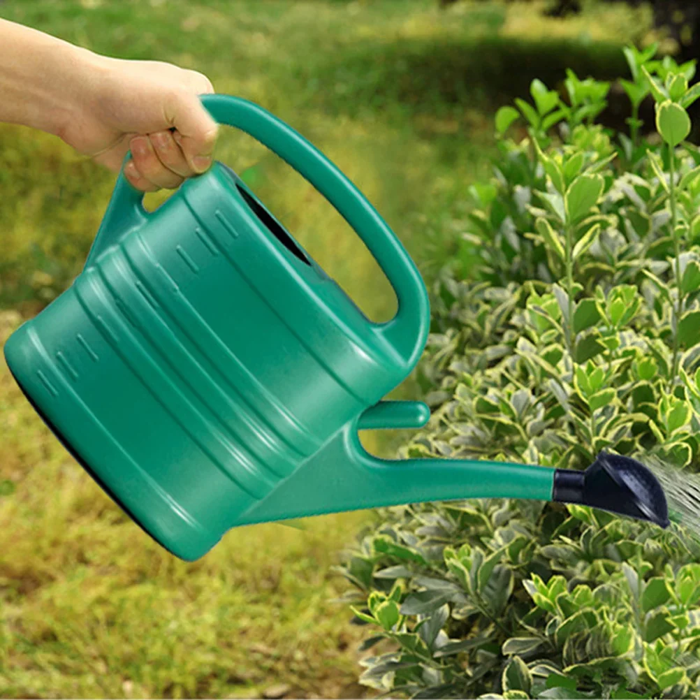 

Large Capacity Watering Can Durable Safe Plastic Long Mouth Smooth Pouring Ideal Plants Gardening Tools Cute