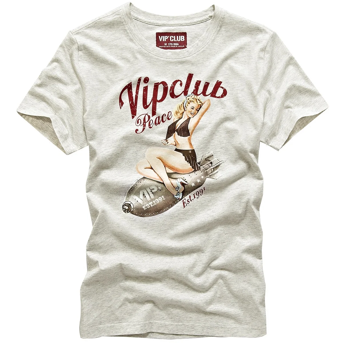 

VIP Summer Men's round Ne ort Sve T-irt Pure Cotton Korean Sle Printed Base irt Trendy Brand Youth Faion Workw...