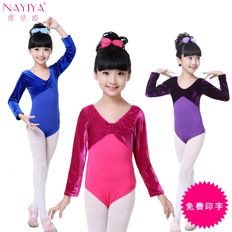 5 Colors Suit for Kids Ballerina Ballet Dress Velvet Leotards Gymnastics Bodysuits Tutu for Girls Ballet Dance Dress Dancewear