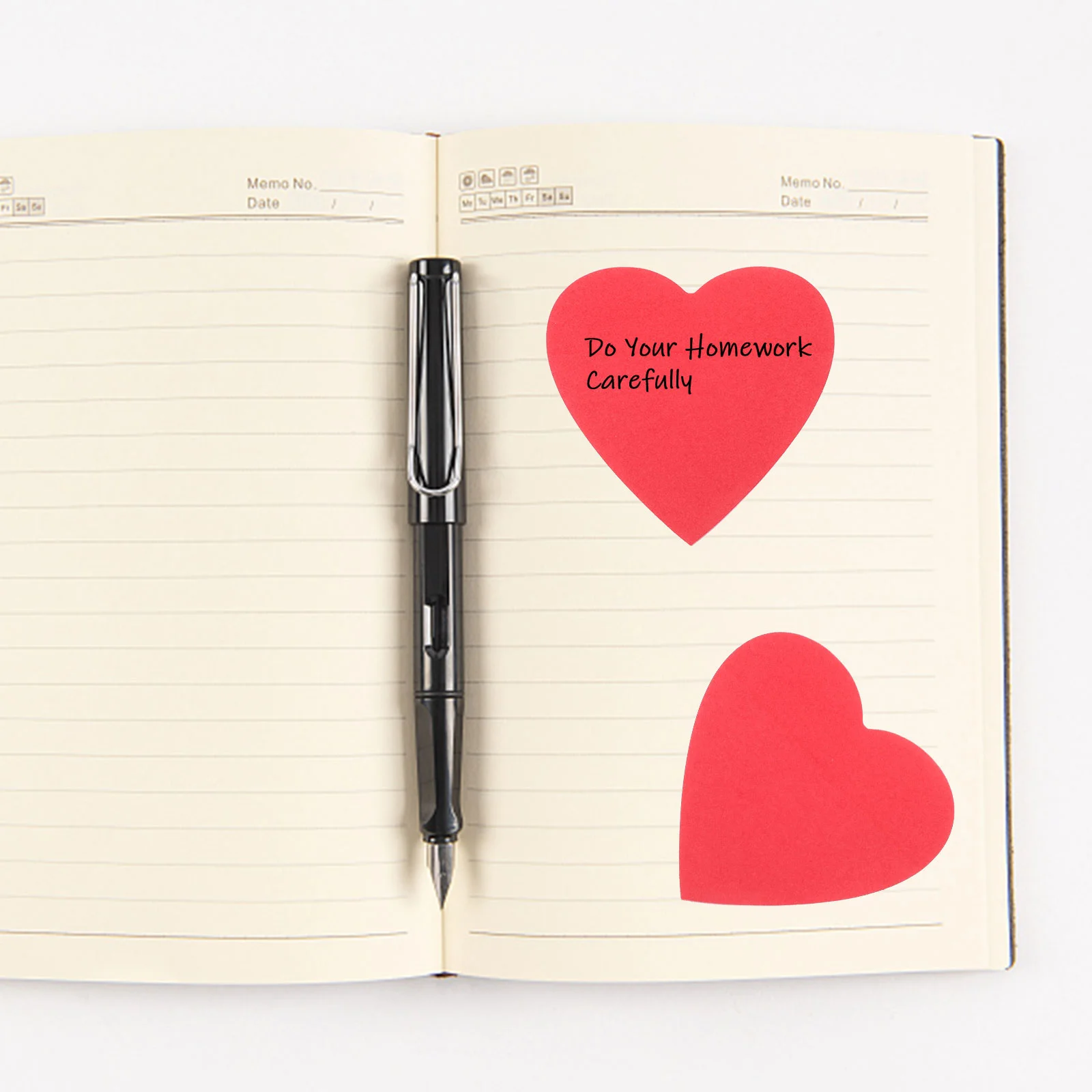 5 Books Love Sticky Notes Portable Pads Sticker Memo Stickers Paper Simple Design Household Office