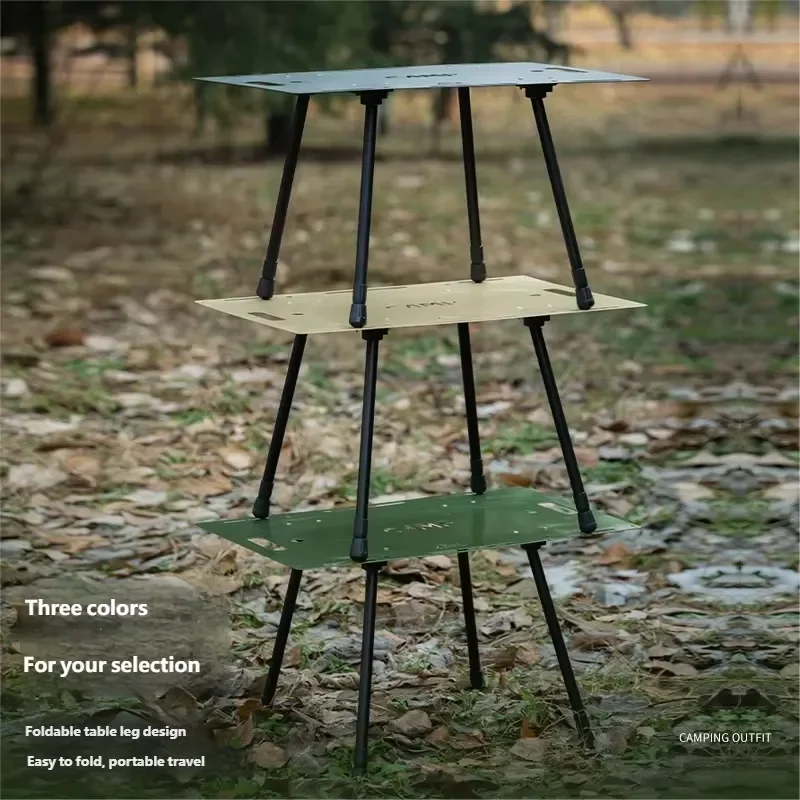 Lightweight Aluminum Alloy Foldable Camping Table Waterproof Outdoor Furniture Easy Assembly Stackable Multifunctional