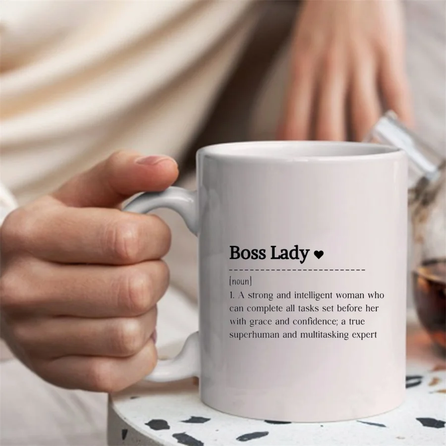 Boss Lady Mugs For Like A Boss Birthday Gifts Novelty Coffee Ceramic Tea Cups White 11 oz