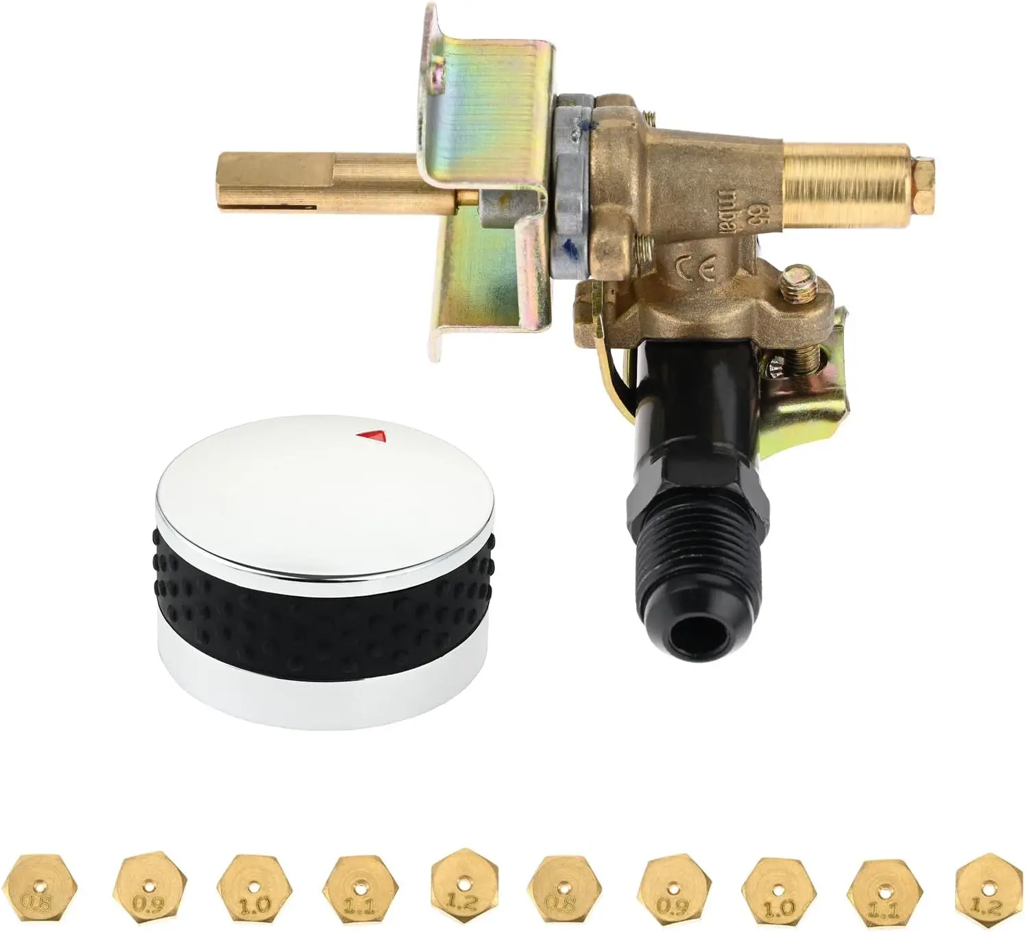 

Natural Gas Conversion Control Valve Kit Gas Grill Burner Regulator Valve with LP Gas Orifices Nozzle Conversion Kit