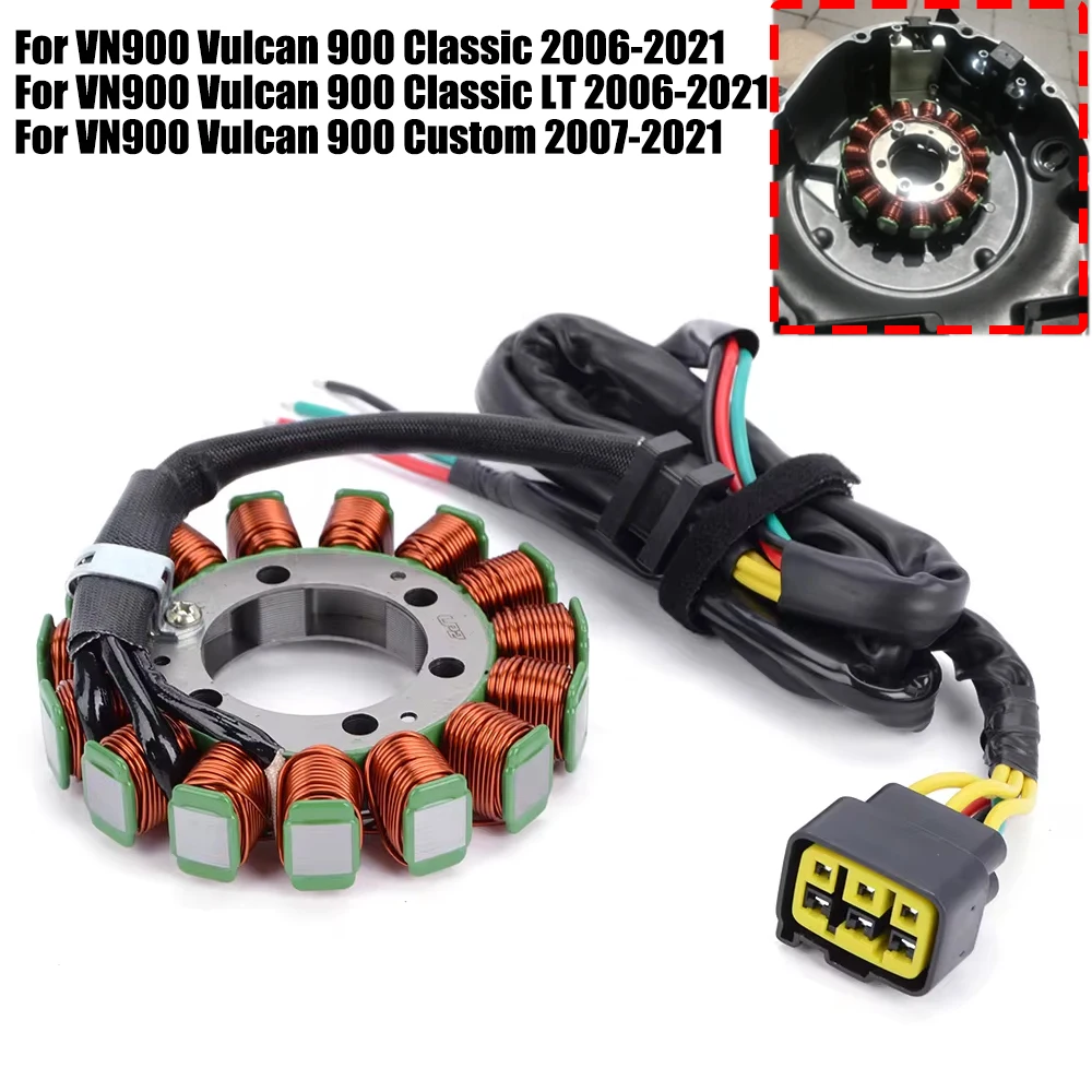 

Stator Coil For Kawasaki VN900 Vulcan 900 Classic LT 2006-2021 2020 2019 2018 2017 2016 21003-0053 VN 900 Custom 2007-2021