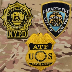 Custom United States City of New York Department Detective Nypd Us Atf Special Agent Embroidered Patch Stickers On Clothing