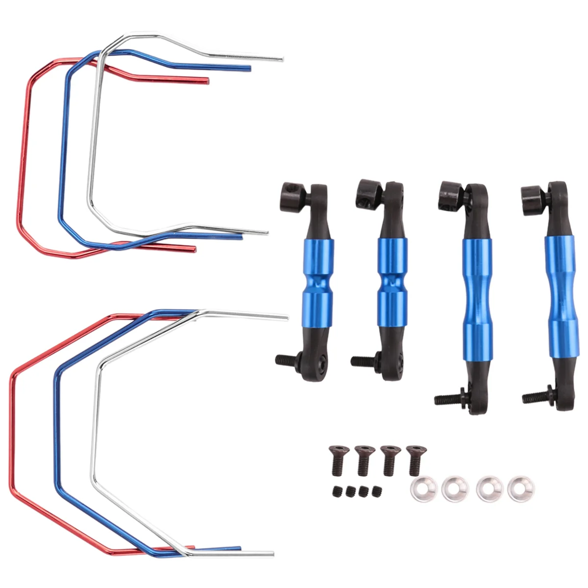 Kit Swway Bar dianteiro e traseiro para Traxxas 4X4 Slash Stampede, Rally RC Car Upgrade Peças, SLF311