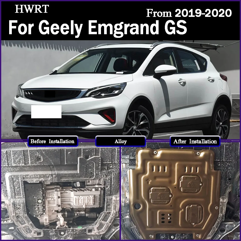 

For Geely Emgrand GS 2019-2020 1.4T Under Engine Guard Splash Shield Mud Fender Cover Plate Fender Mudguard Protector Alloy