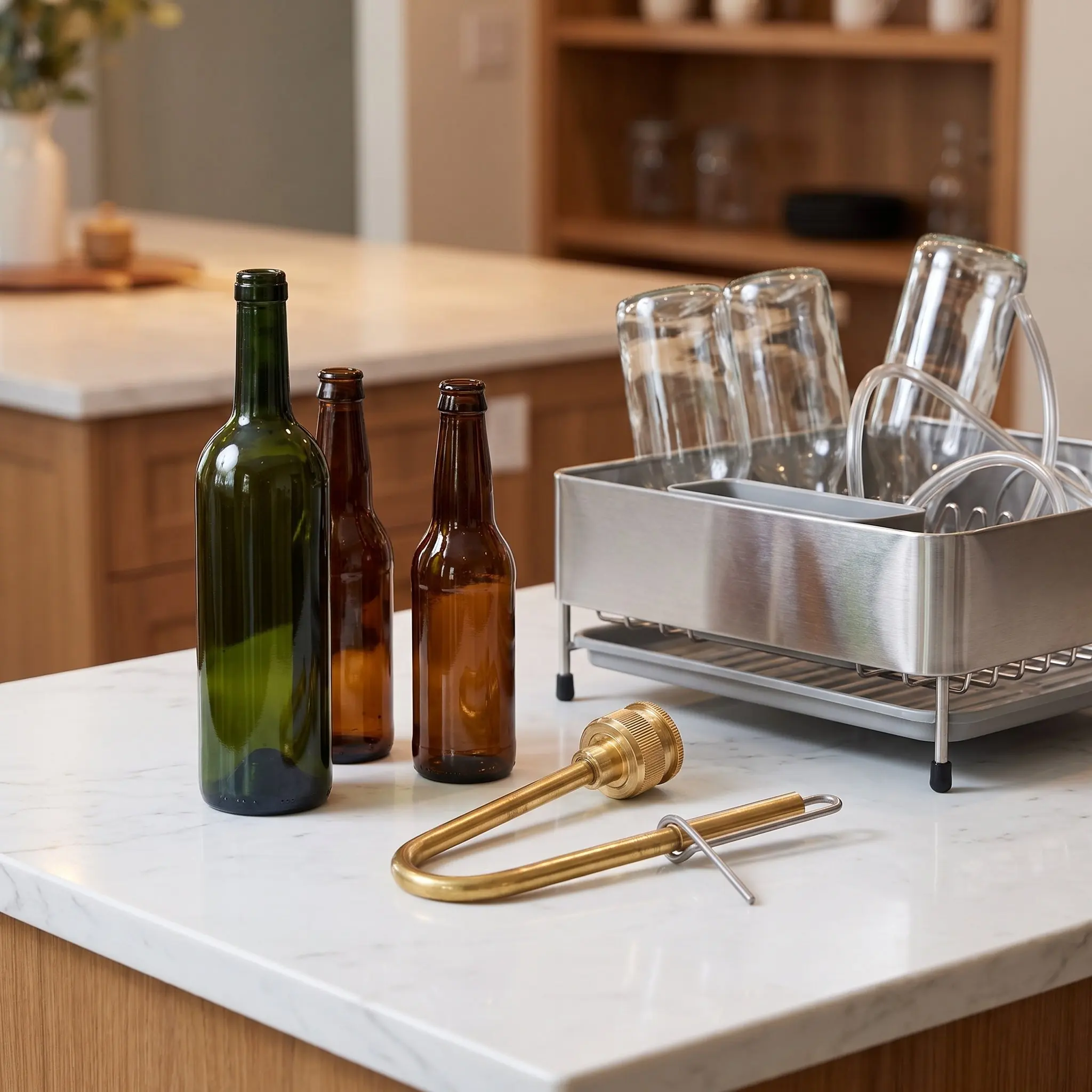 Faucet Jet High Pressure Brass Bottle Washer Beer Wine Carboy Rinser Narrow Neck Brewing Bottle Cleaning Tool Lab Bar Equipment