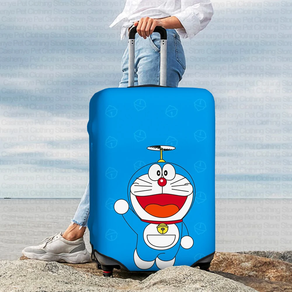 New luggage cover Doraemon printed suitcase protective cover suitable for 18-32 inch thick elastic dust cover travel accessories