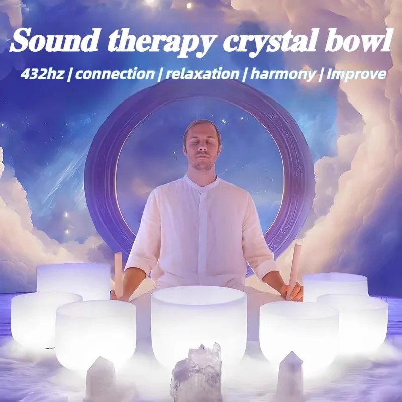 

Quartz Crystal Singing Bowls Yoga Meditation Professional 432hz Singing Bowl Decompression Sound Therapy Musical Instruments