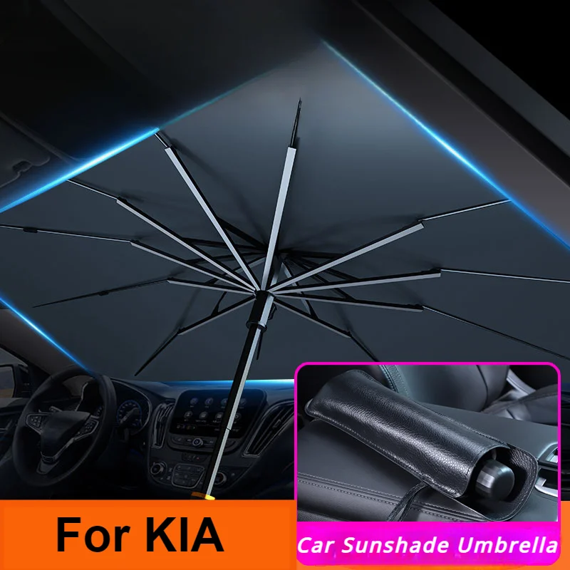 

Car Windshield Sunshade Umbrella for KIA Carnival Forte Sportage K5 K3 KX3 KX5 Null KX1 Sportage Seltos EV5 Car Front Shading