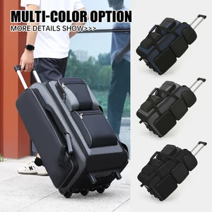 Storage Luggage Bag for Women, Foldable Fashionable Trolley Bag, Large Capacity, Lightweight Handbag for Men, Short-Distance Travel Bag, Boarding Travel Bag, for Working Abroad