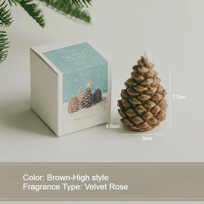 Pinecone Candle lit flame