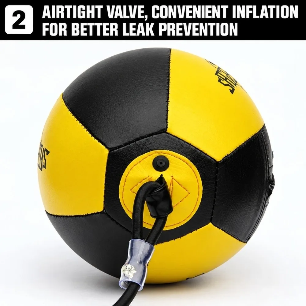 Improve Reaction Speed Double End Bag Premium Leather Latex Bladder Punching Bag Difficulty Levels Speed Bag for Boxing