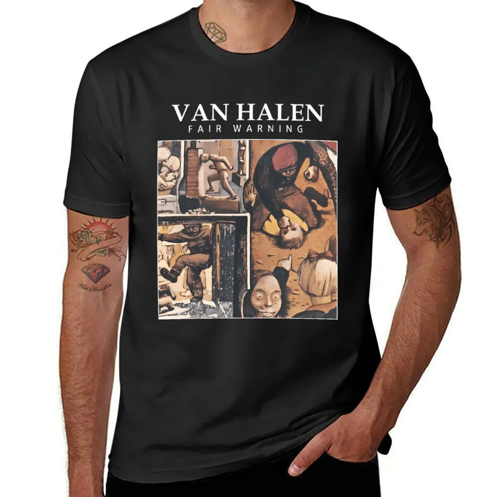 Van Halen 06 BK T-Shirt vintage plain summer top customizeds t shirts for men graphic