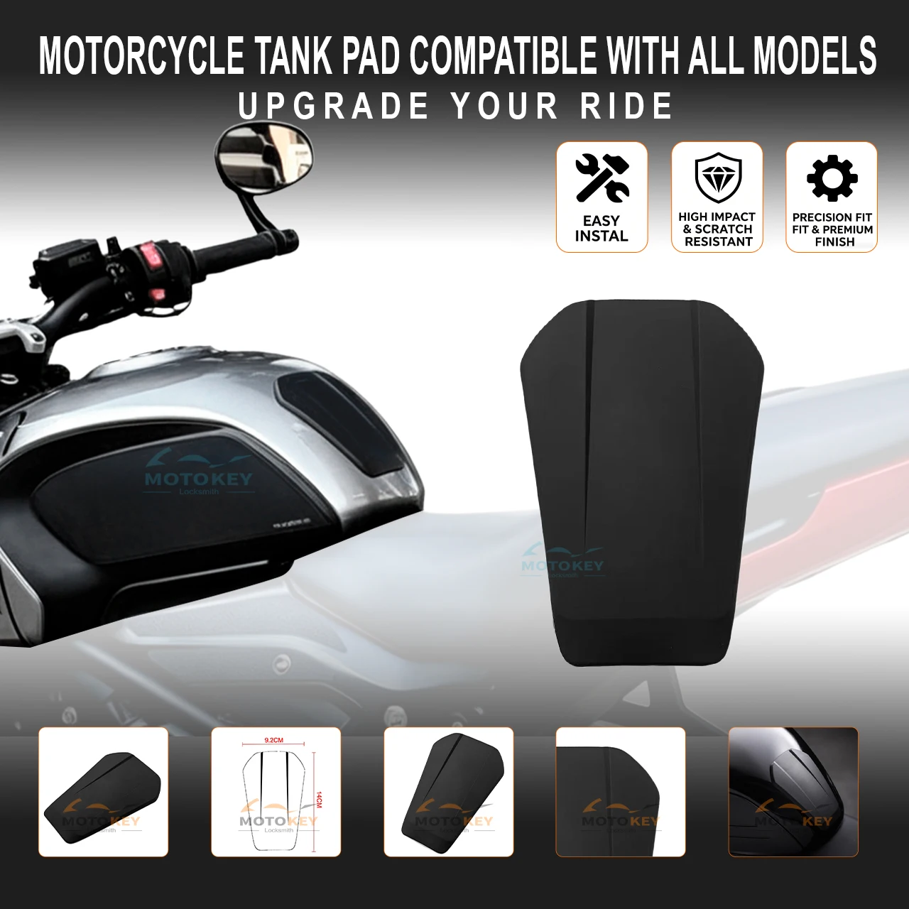 

Motorcycle Fuel Tank Pad Protection Decal For MT07 MT01 MT03 MT10 YZF-R125 For BMW Honda Anti-slip fishbone patch for fuel tank