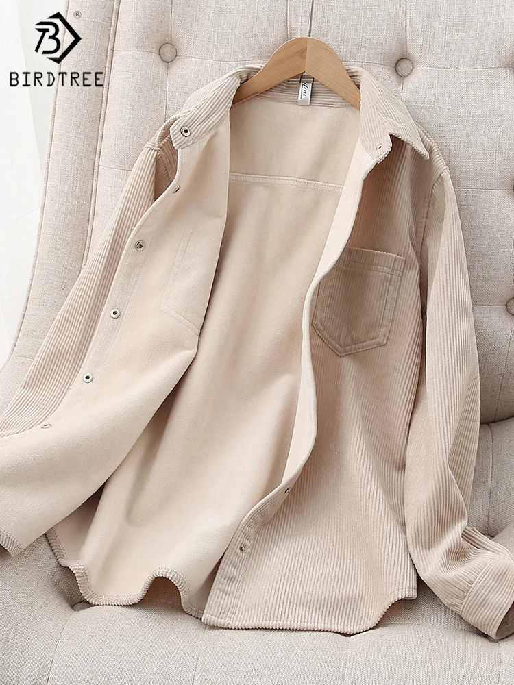 Thicken Velvet Plain Shirts Women Winter Warm Blouses and Tops New Casual Corduroy Shirt Jacket Female Clothes Coat Outw T29701X