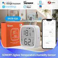 SONOFF Ewelink SNZB-02D Zigbee LCD Smart Temperature Humidity Sensor Real-time Monitoring of Alexa Google Assistant Smartthings