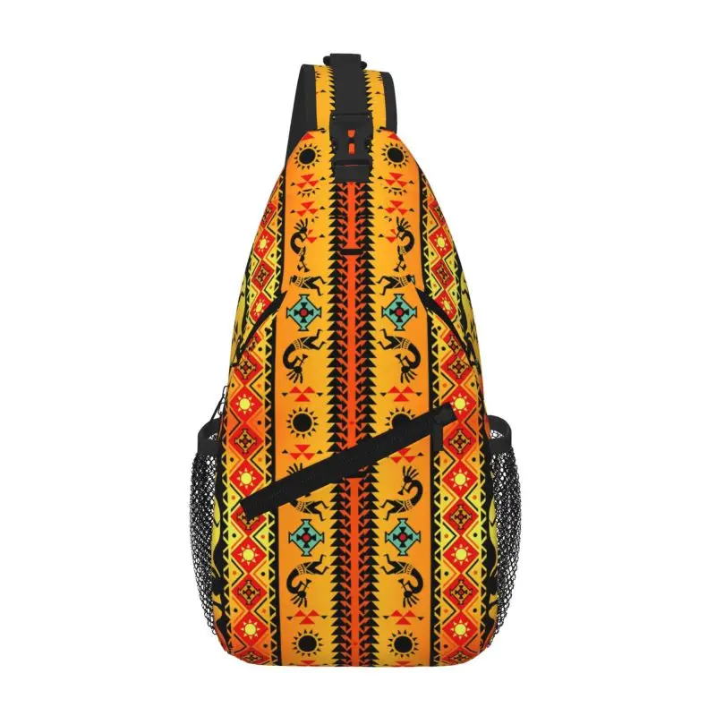 

Cool Southwest Tribal Native American Kokopelli Sling Bag for Travel Hiking Men Crossbody Chest Backpack Shoulder Daypack