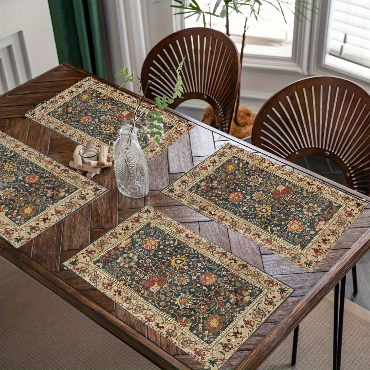 

VIKAMA 4/6/8/10 шт. богемные этнические домашние кухонные термостойкие салфетки для вечеринки, кухни, столовой, декор комнаты, акценты