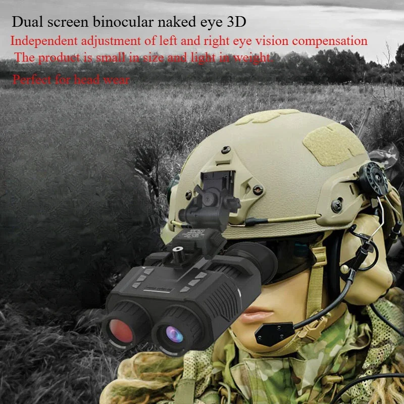 YYHC NV8000 naked eye 3D HD digital helmet night vision telescope binocular binocular infrared head-mounted night vision