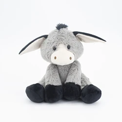 1piece 25cm Cartoon Gray BLack Donkey Stuff Animal Soft Plush Pendant Decor Toy Doll Birthday Children & Gril Friend Gifts