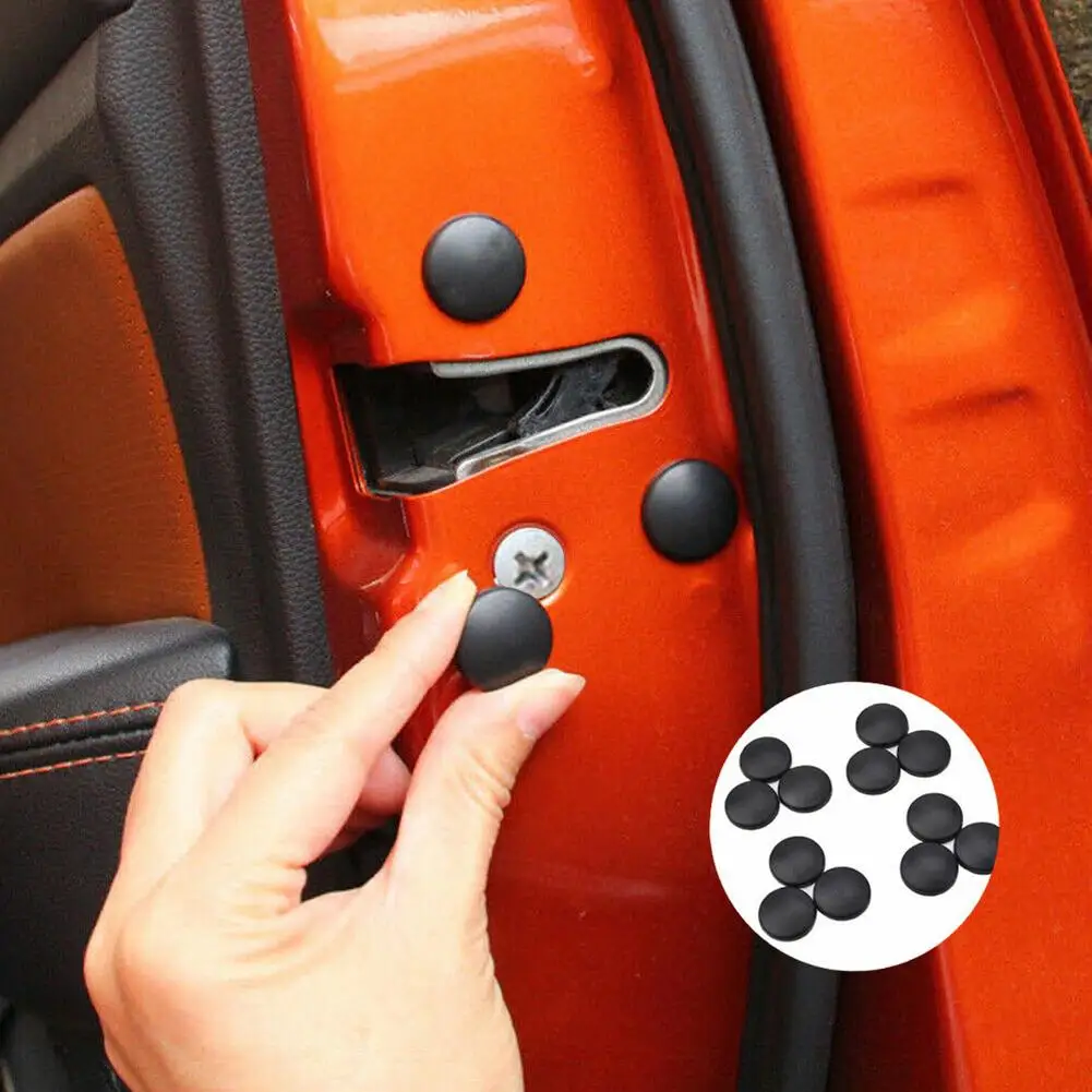 12pcs Car Interior Door Lock Screw Protector Cover Cap Trim Accessories Screw Anti-rust Shield Modified Parts