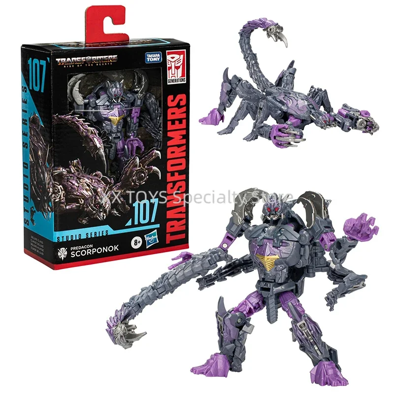 Hasbro Transformers Toys Studio Series Deluxe Rise of The Beasts 107 Predacon Scorponok Converting Action Figures Holiday Gifts