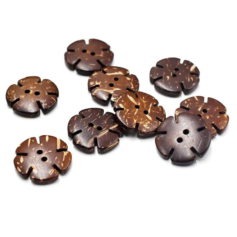 

10 шт. натуральных кокосовых пуговиц для шитья, 2 отверстия, для рукоделия, шитья, вязания, скрапбукинга