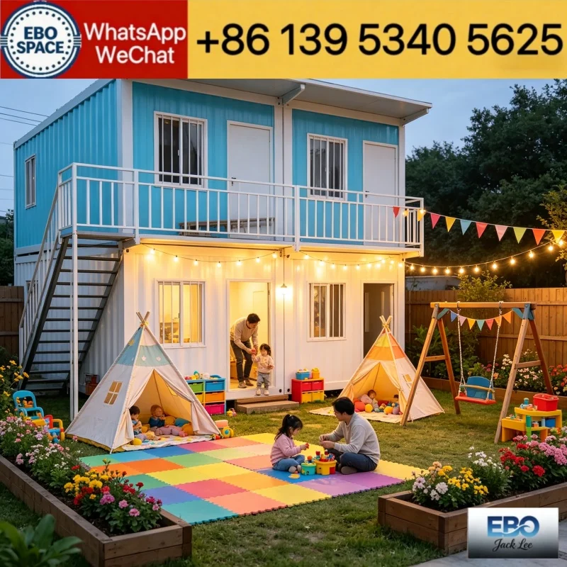 Factory direct 40ft foldable garden house, vacation villa, outdoor waterproof Transport Container Home