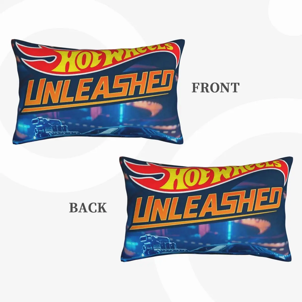 Hot Wheels Cars Rectangle Pillowcase Cushion Cover Decorative Bedroom Bed Home Comfort Throw Pillow