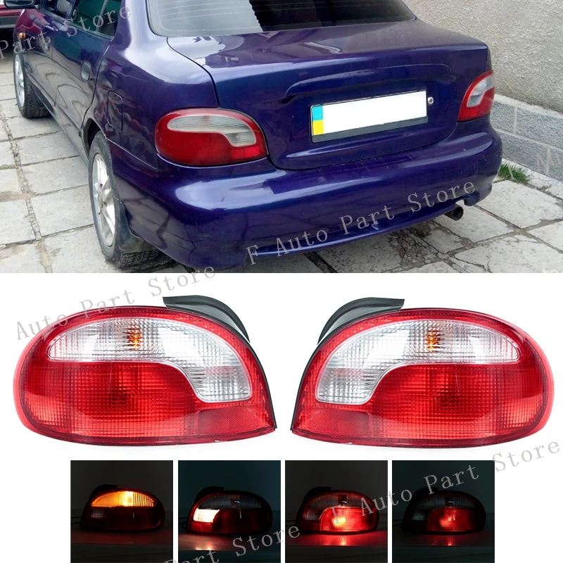 Car Rear Bumper Tail Light Brake Stop Reverse Lamp For Hyundai Accent 4D 1998 1999 Taillight Taillamp